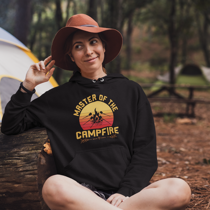 Woman in Master Of The Campfire Hoodie