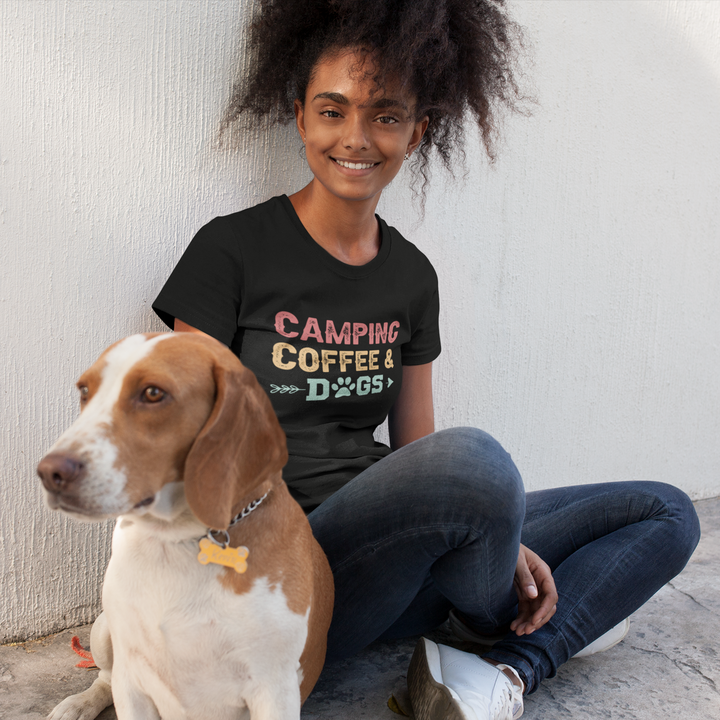 Camping, Coffee & Dogs Tee