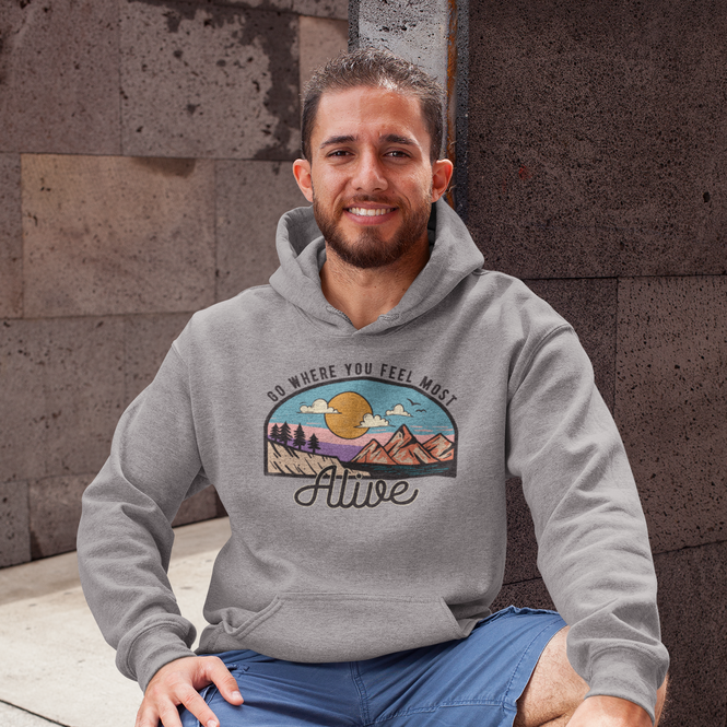 Man with Most Alive Hoodie